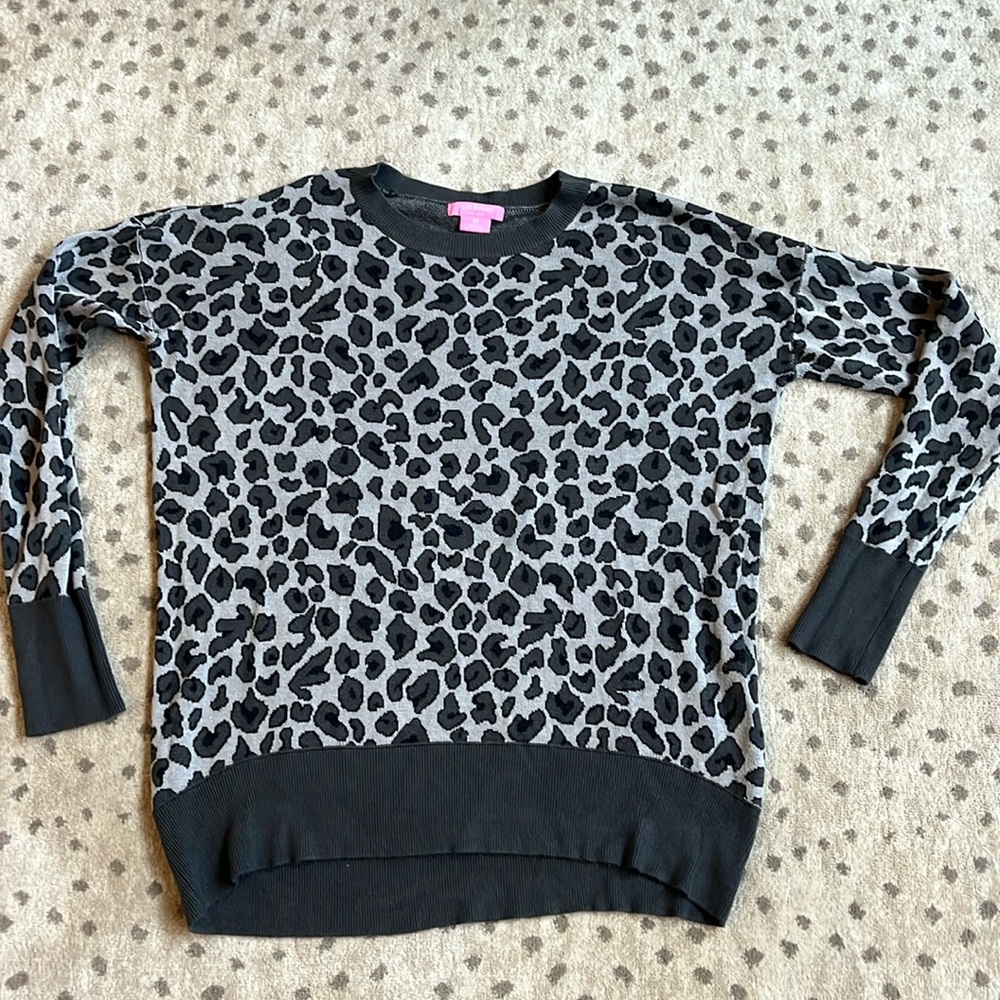 ISAAC MIZRAHI animal print sweater size Medium